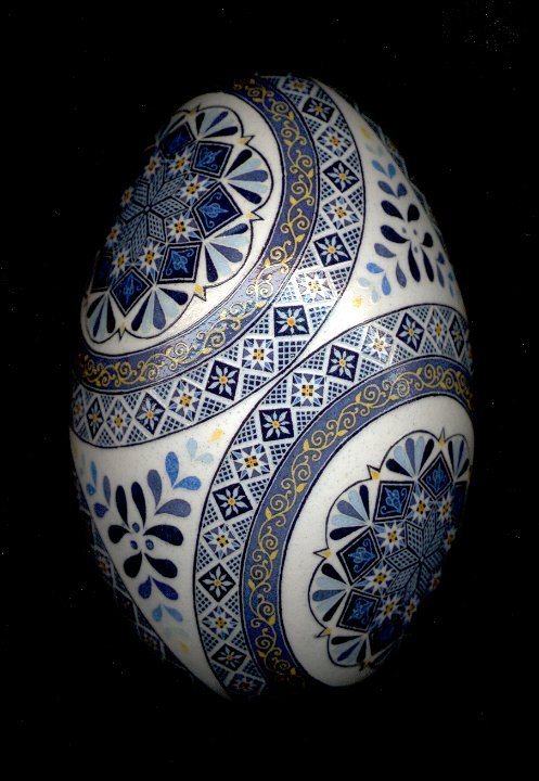 Cerulean Blues Ukrainian Easter Egg Pysanky By So Jeo
